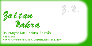 zoltan makra business card